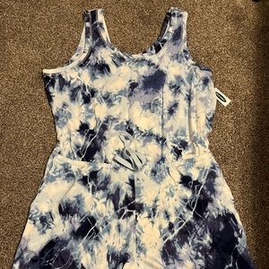 NWT Old Navy Blue Tie-dye Romper